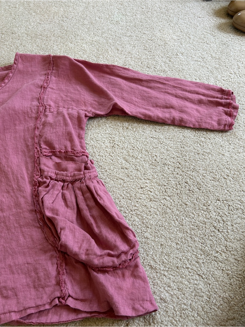 Relaxed Boho Tunic Top in Dusty Rose - Picture 3 of 6